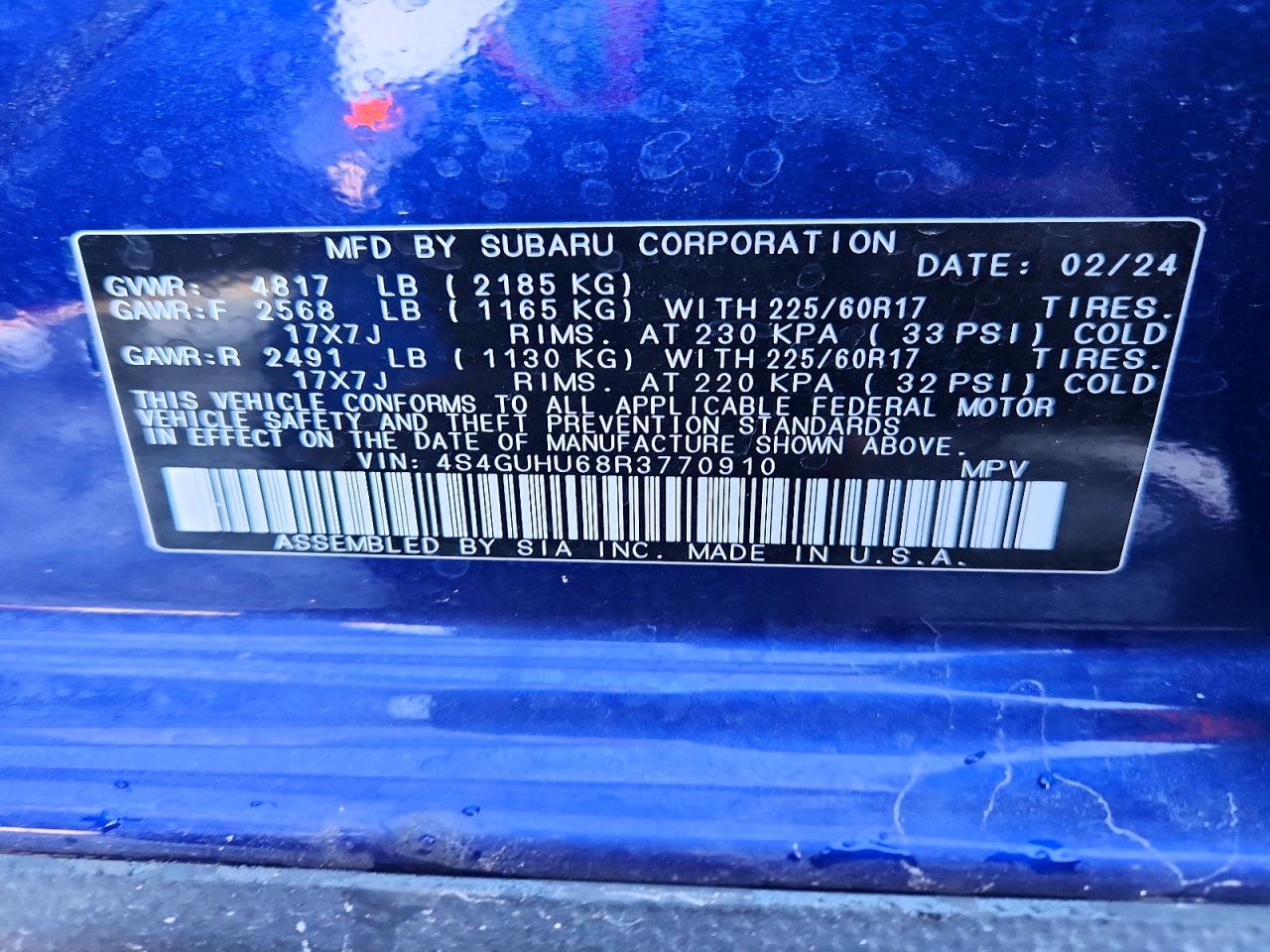 2024 SUBARU CROSSTREK WILDERNESS photo 27