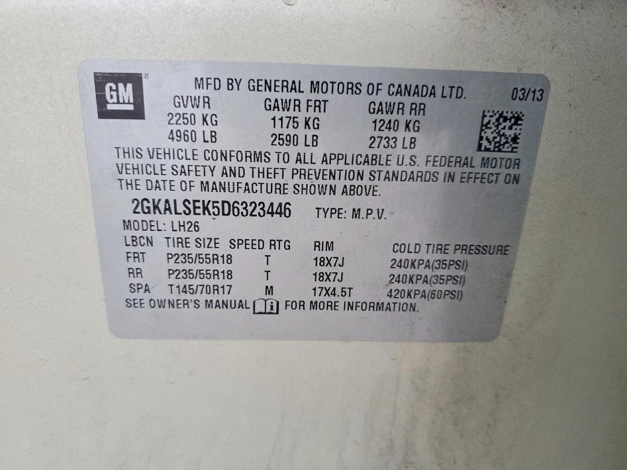 2013 GMC TERRAIN SLE photo 13