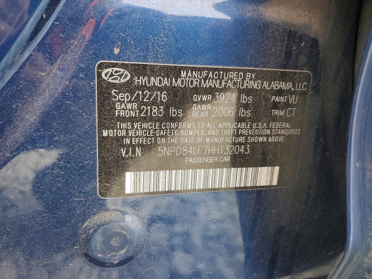 2017 HYUNDAI ELANTRA SE photo 12