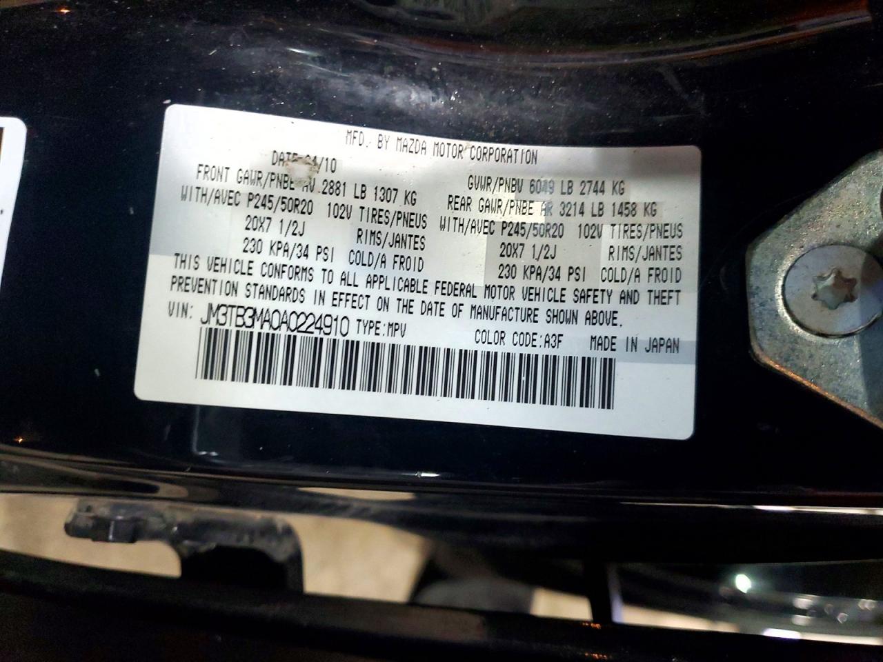 2010 MAZDA CX-9 photo 27