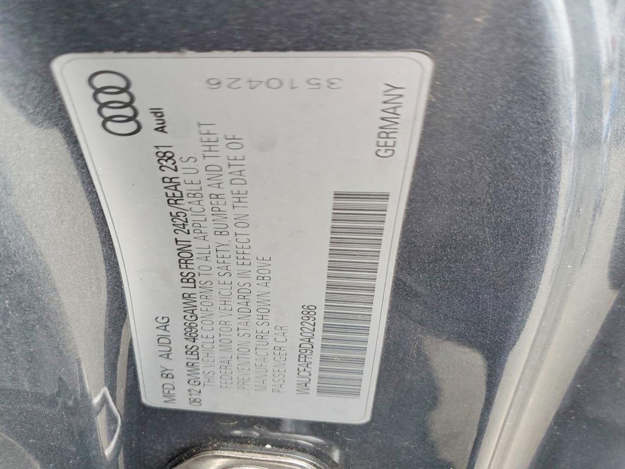 2013 AUDI A5 PREMIUM photo 12