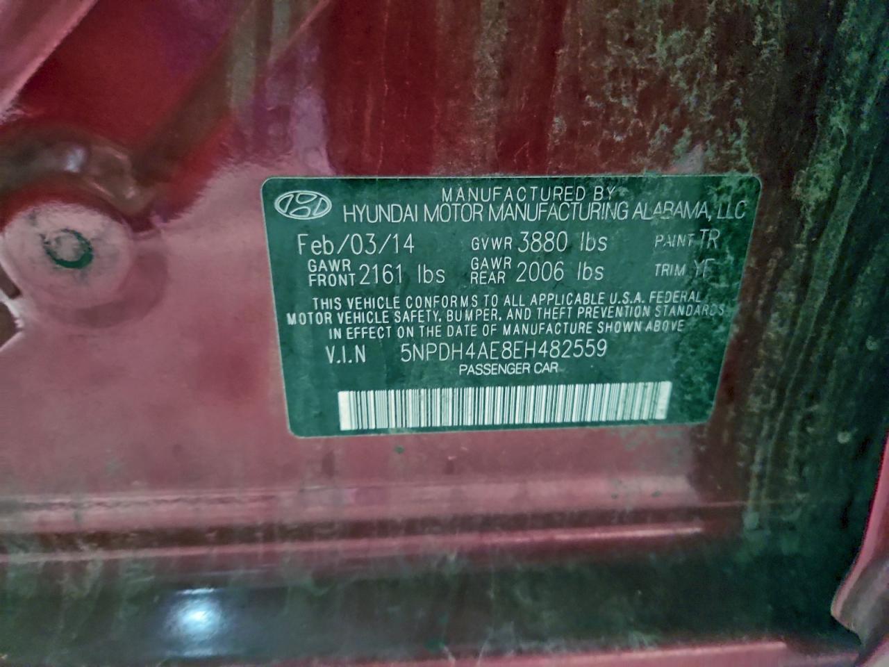 2014 HYUNDAI ELANTRA SE photo 12
