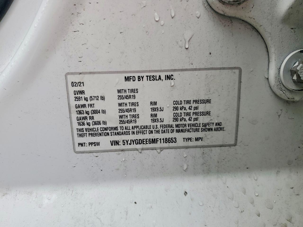 2021 TESLA MODEL Y photo 13