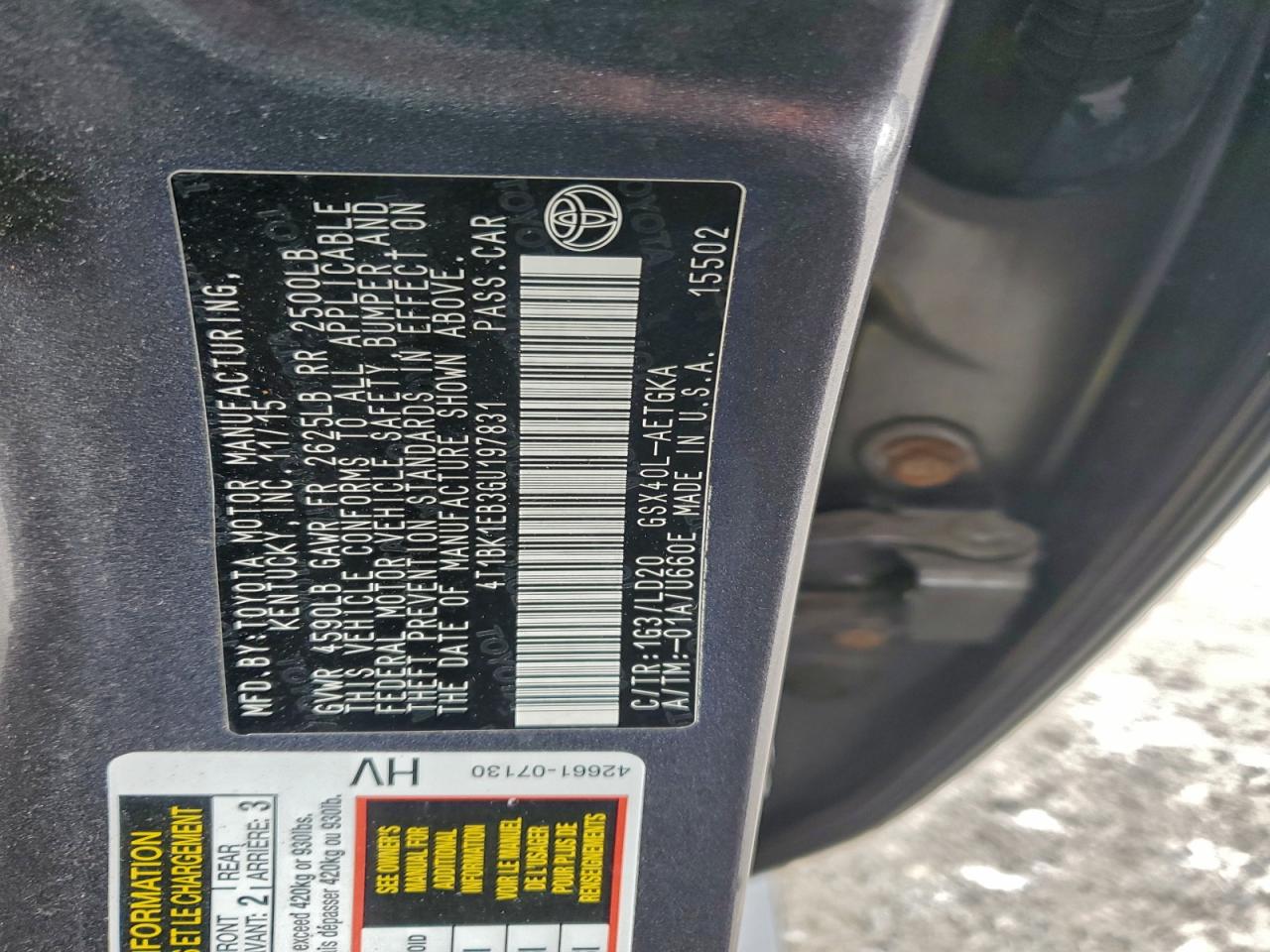 2016 TOYOTA AVALON XLE photo 12