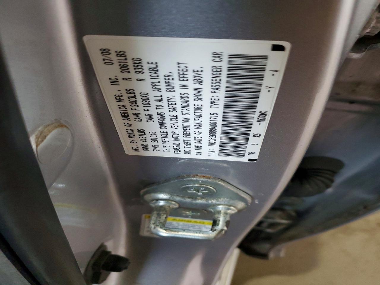 2009 HONDA ACCORD EXL photo 12