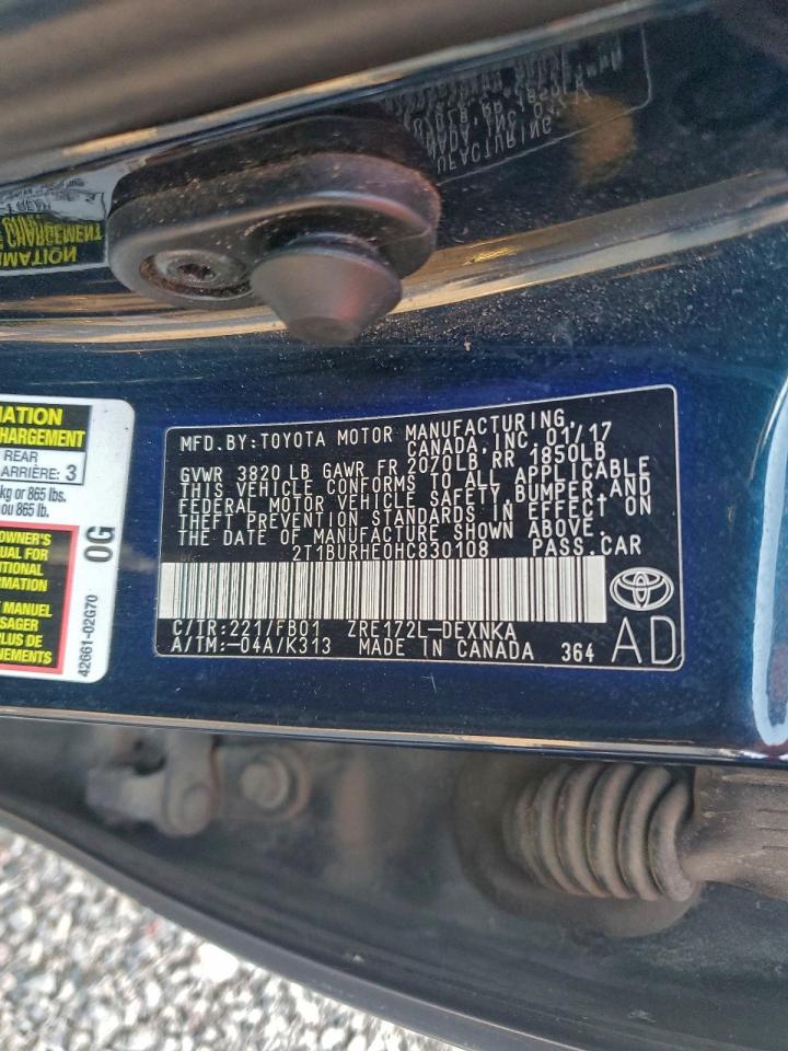 2017 TOYOTA COROLLA L photo 12