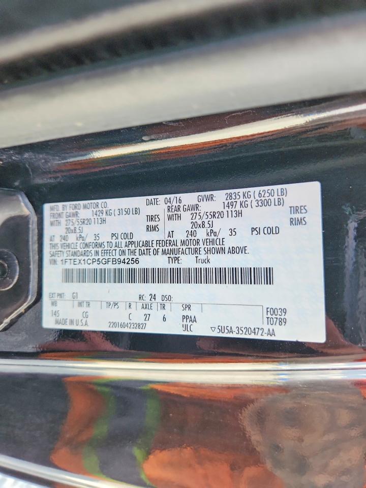 2016 FORD F150 SUPER CAB photo 12