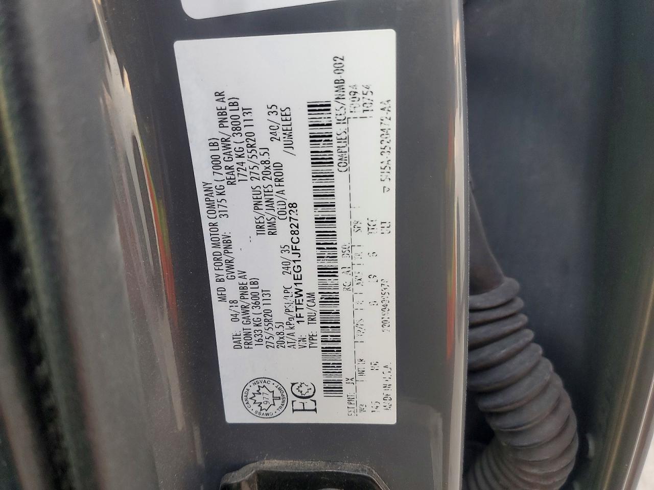 2018 FORD F150 SUPERCREW photo 12