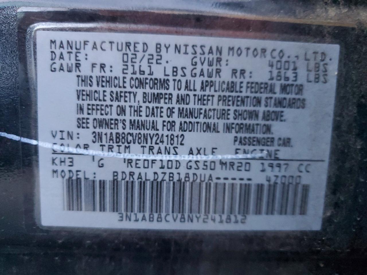 2022 NISSAN SENTRA SV photo 12