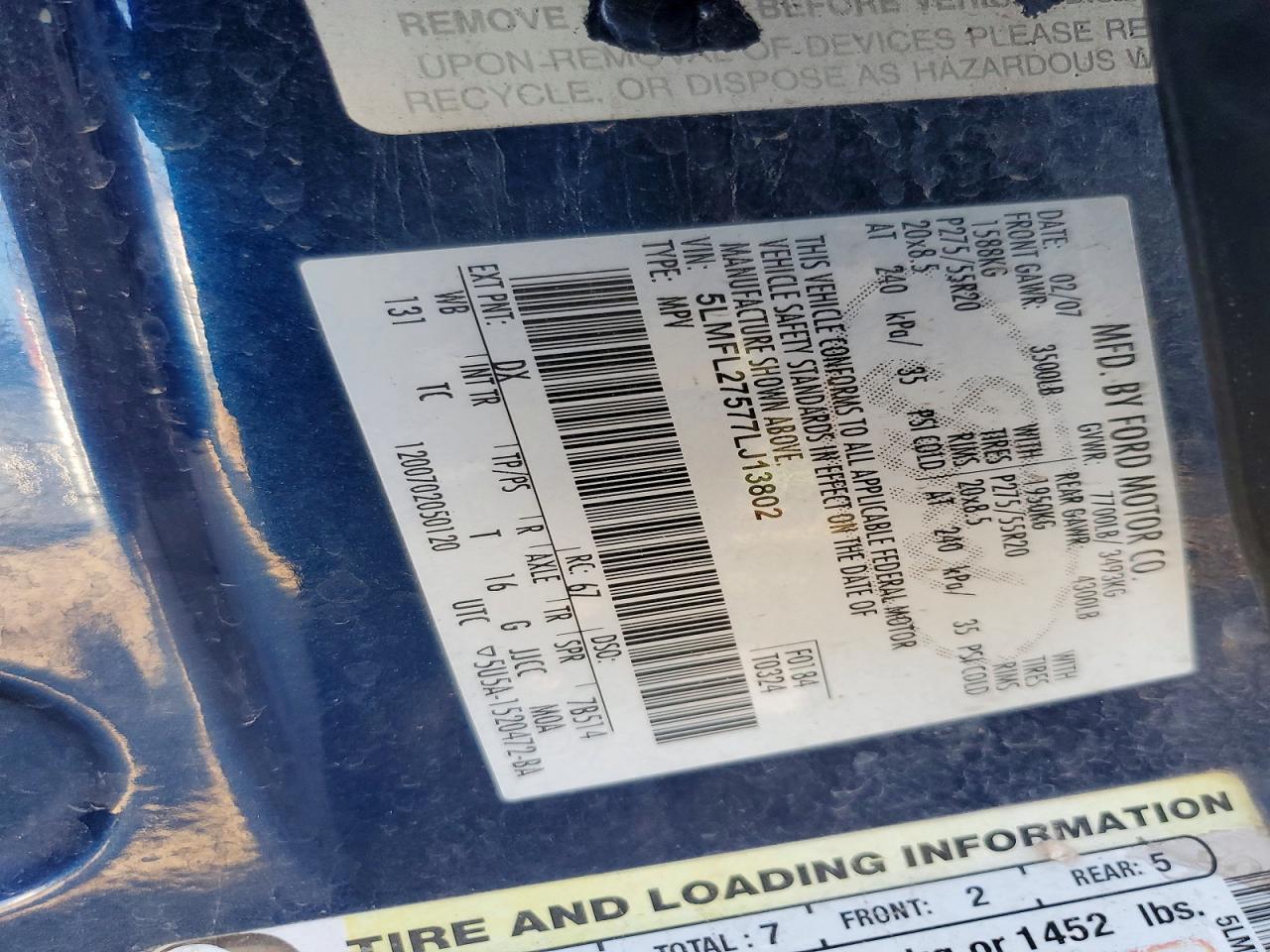 2007 LINCOLN NAVIGATOR L photo 27