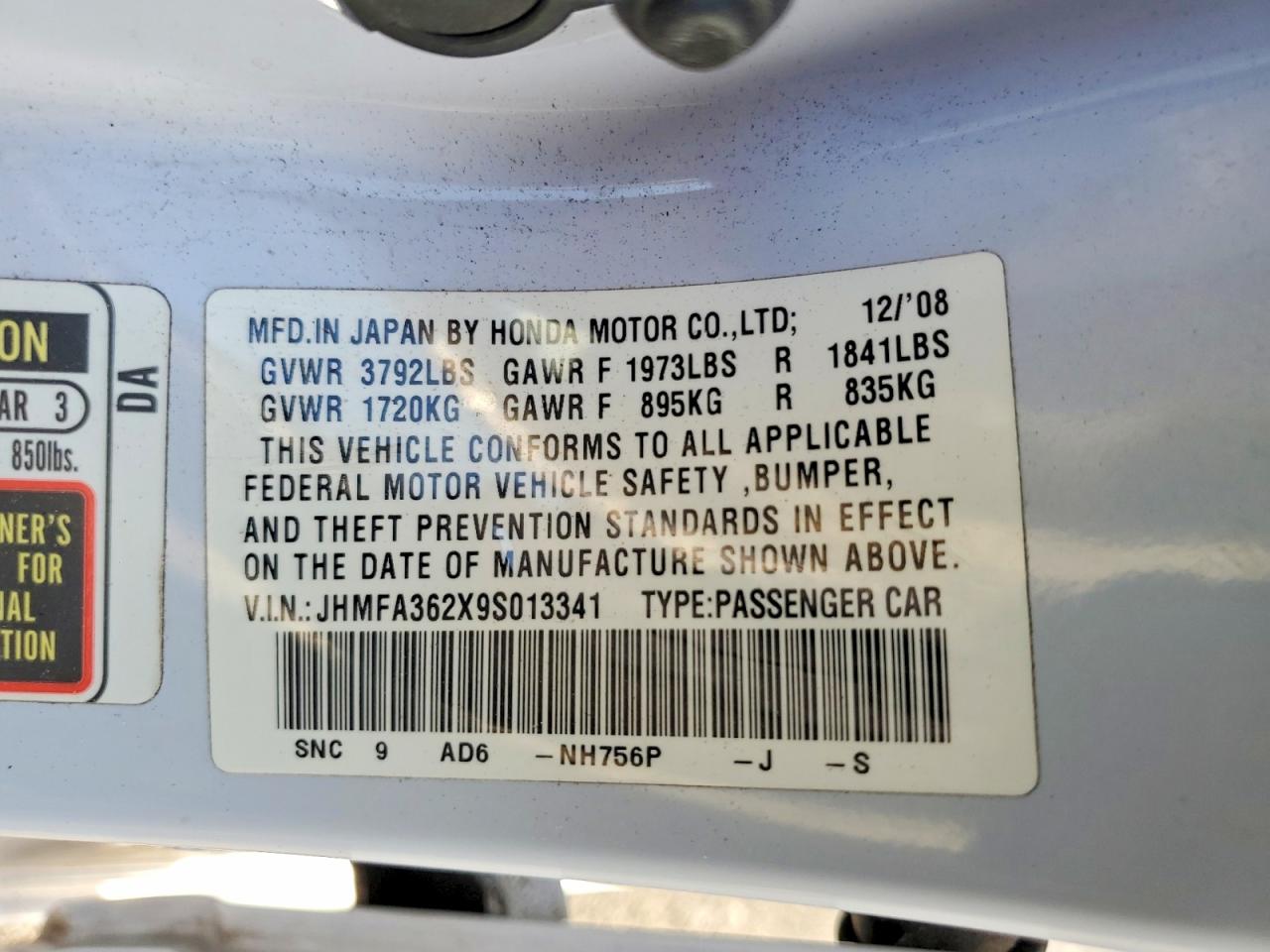 2009 HONDA CIVIC HYBRID photo 23