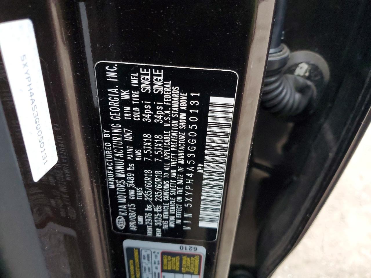 2016 KIA SORENTO EX photo 13
