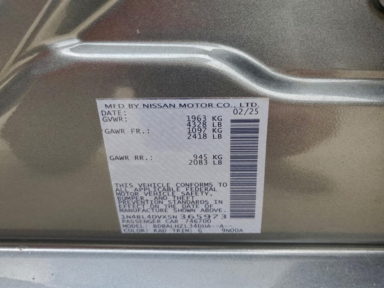 2025 NISSAN ALTIMA SV photo 12