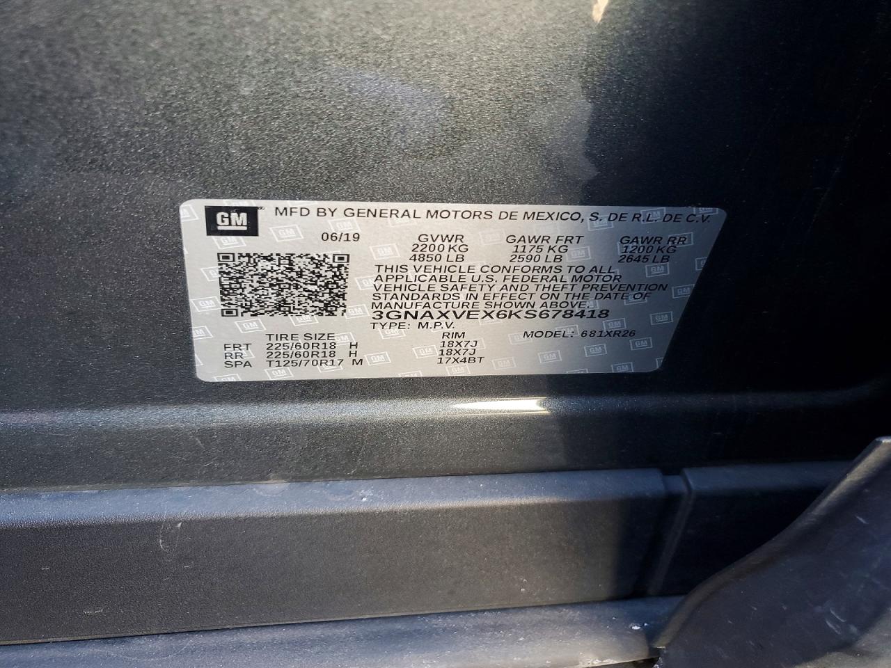 2019 CHEVROLET EQUINOX LT photo 12
