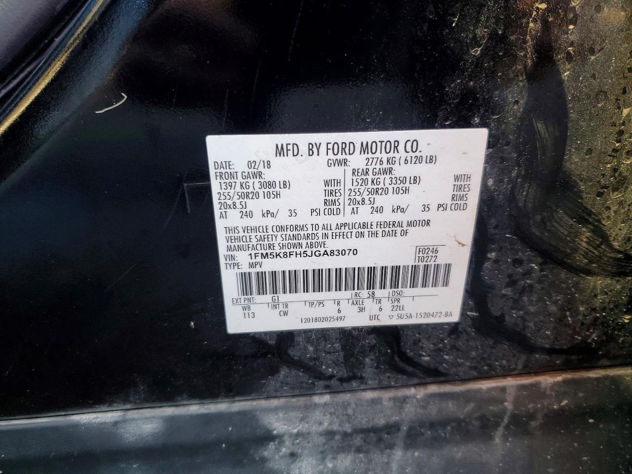 2018 FORD EXPLORER LIMITED photo 13