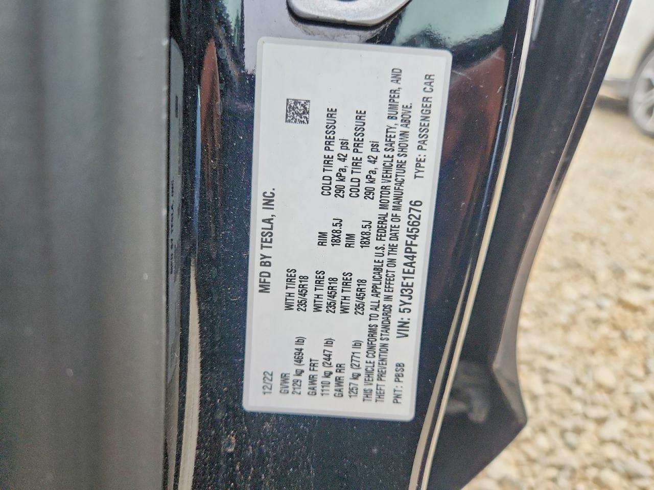 2023 TESLA MODEL 3 photo 12