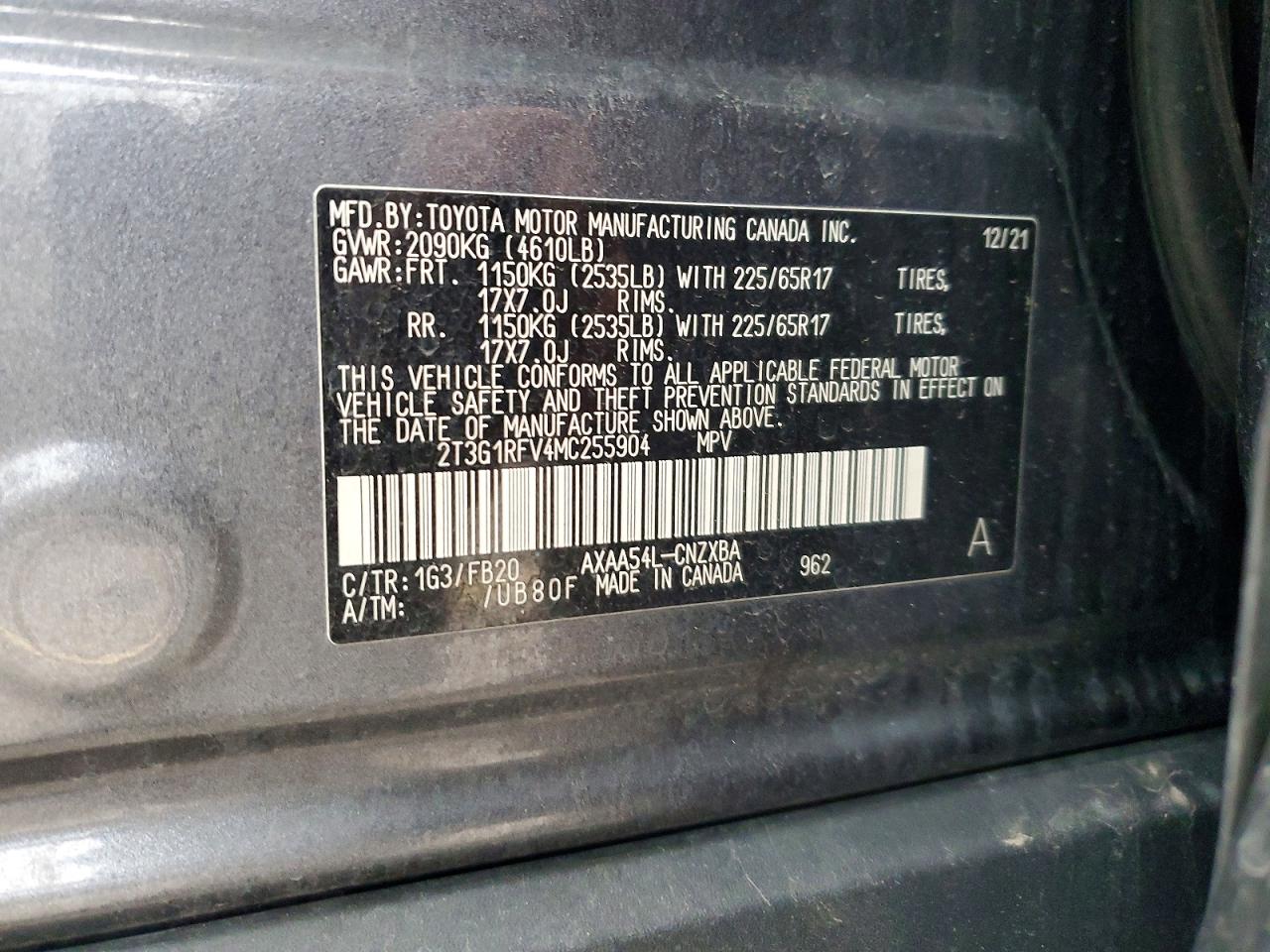 2021 TOYOTA RAV4 LE photo 13