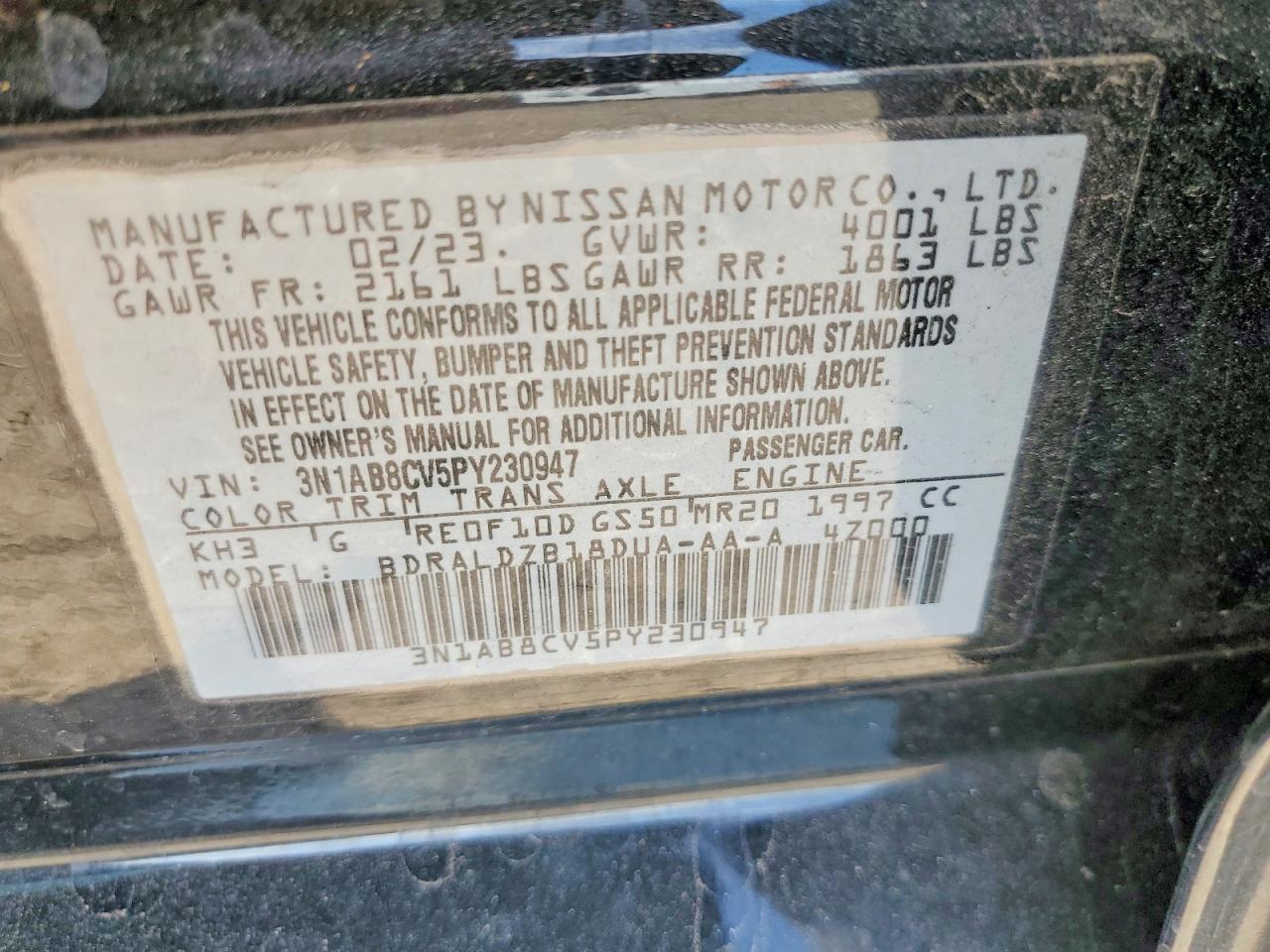 2023 NISSAN SENTRA SV photo 13