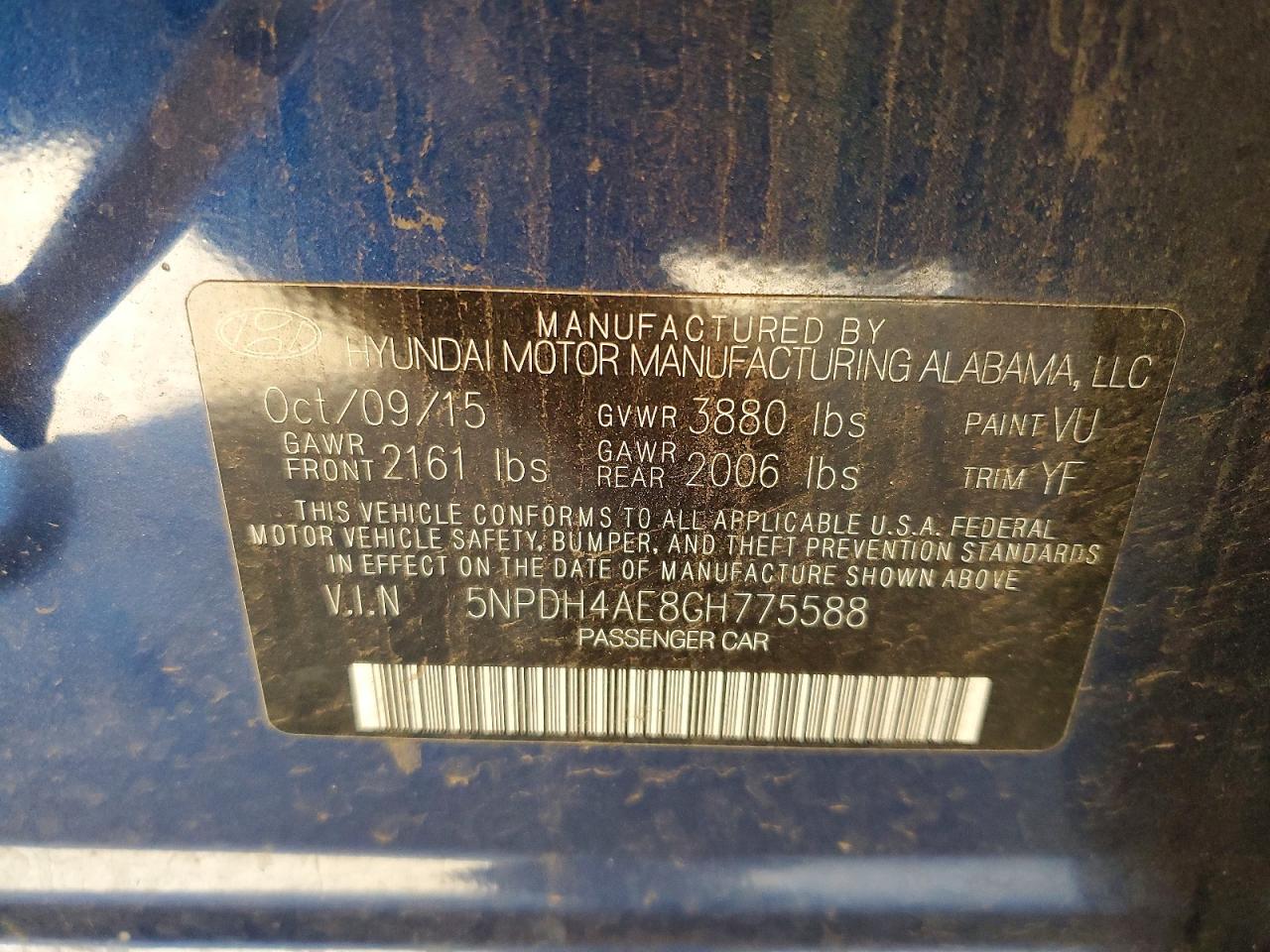 2016 HYUNDAI ELANTRA SE photo 12
