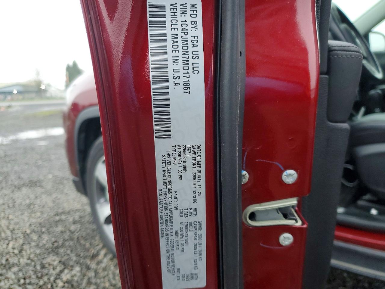 2021 JEEP CHEROKEE LIMITED photo 12