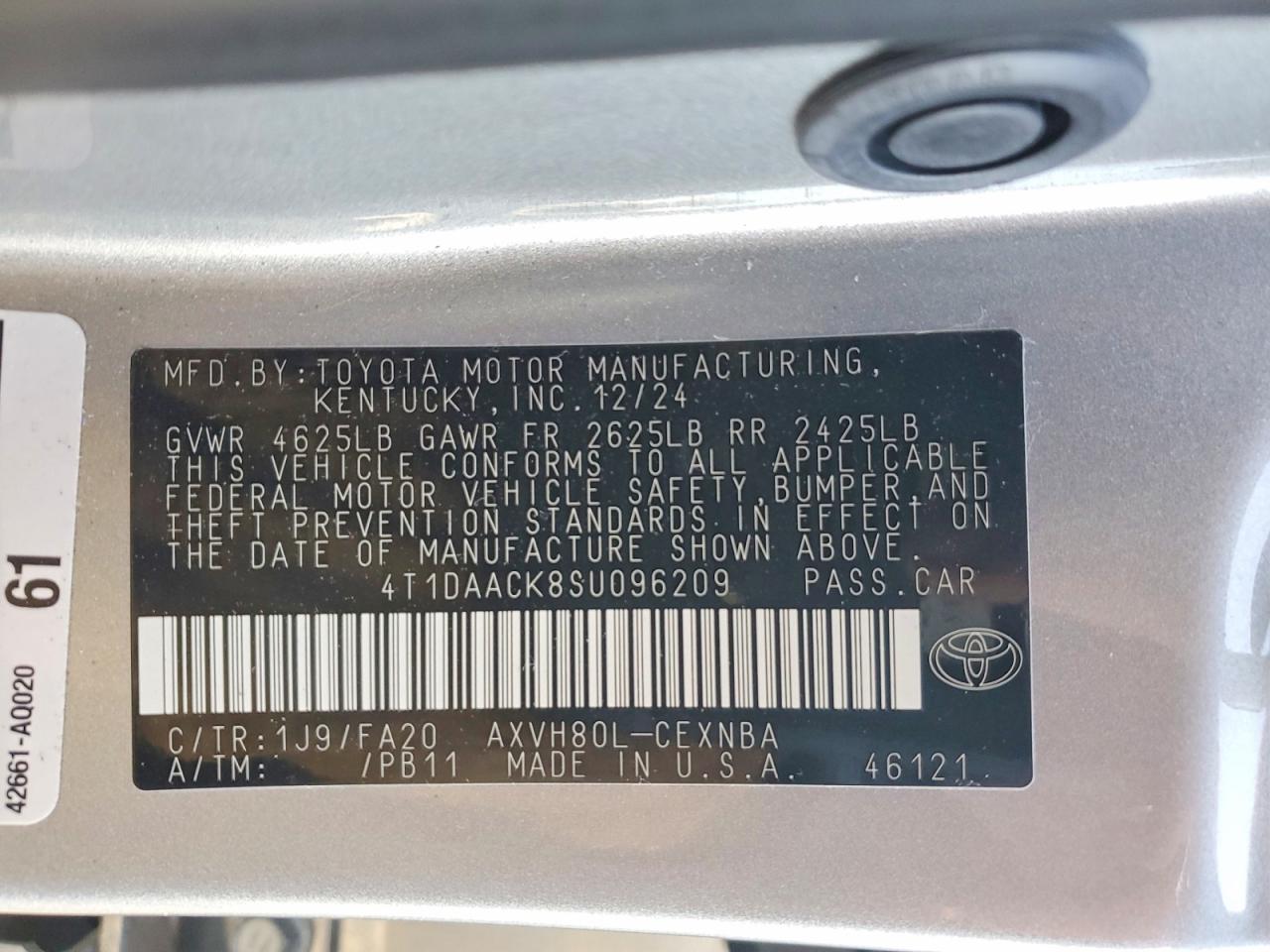 2025 TOYOTA CAMRY XSE photo 12