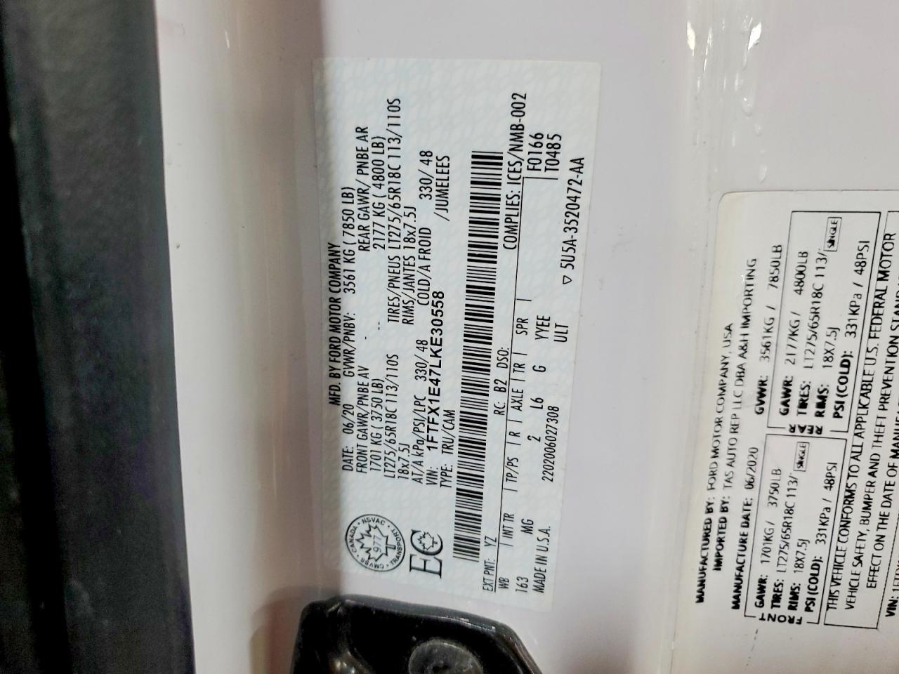 2020 FORD F150 SUPER CAB photo 13
