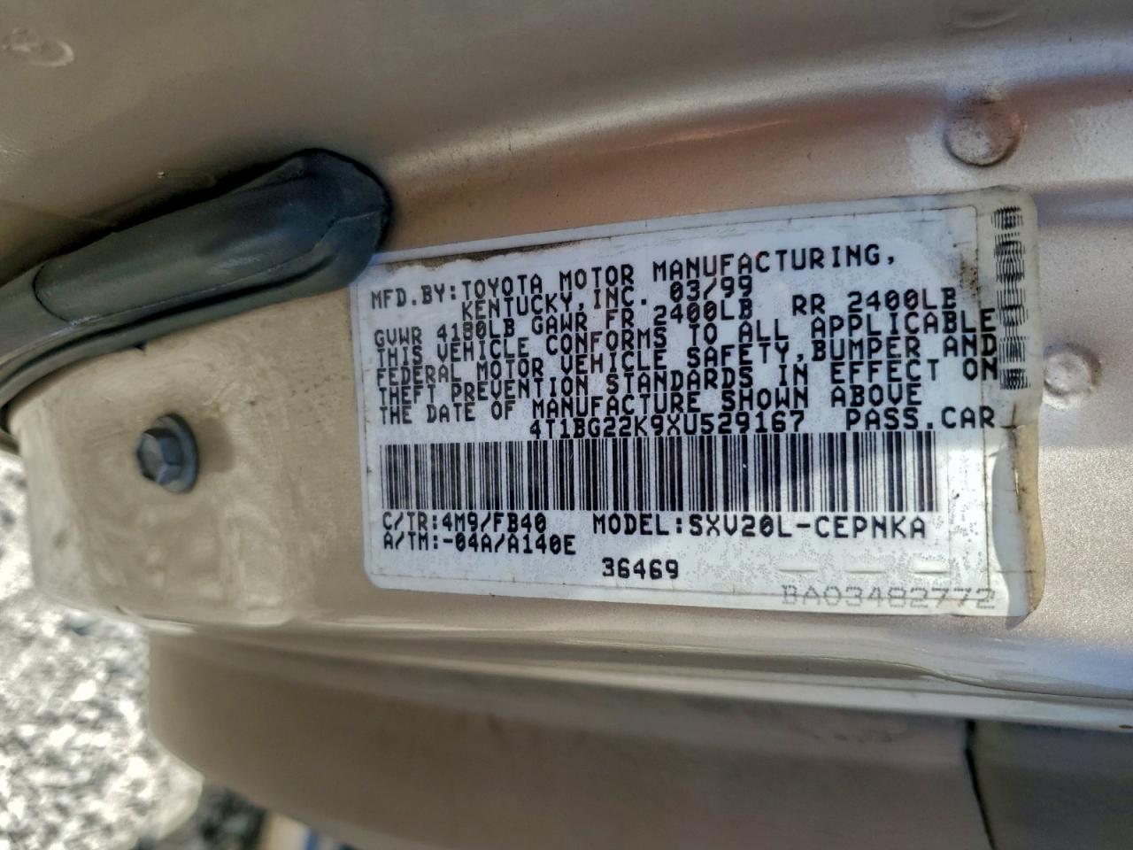 1999 TOYOTA CAMRY CE photo 23