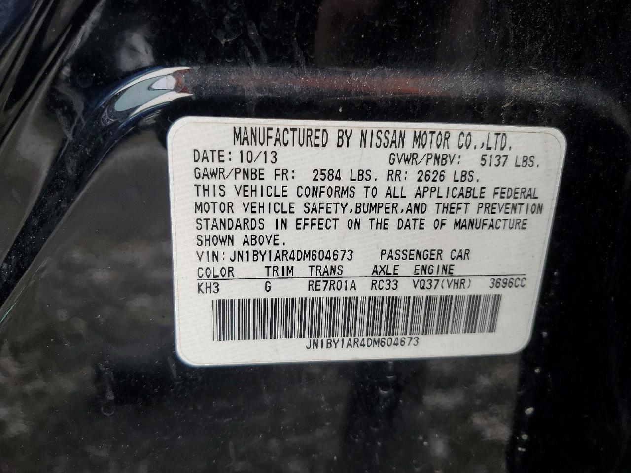 2013 INFINITI M37 X photo 12