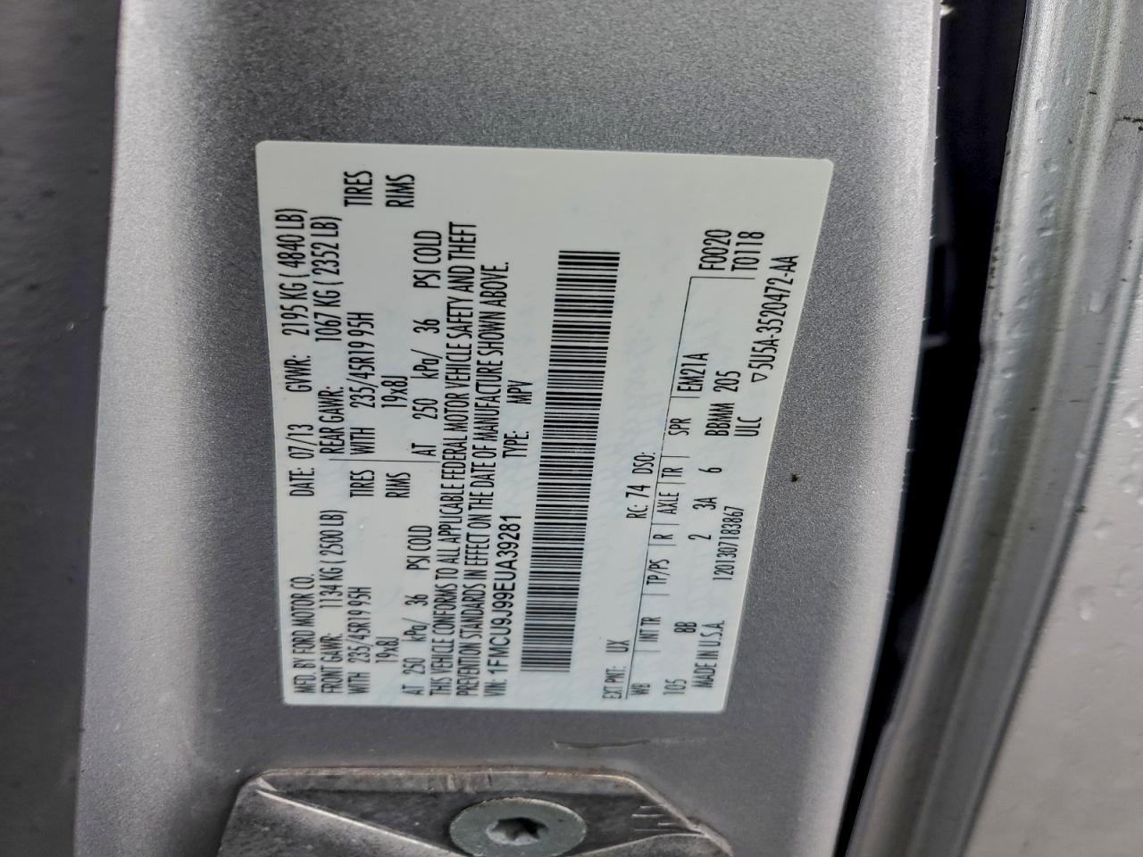 2014 FORD ESCAPE TITANIUM photo 14