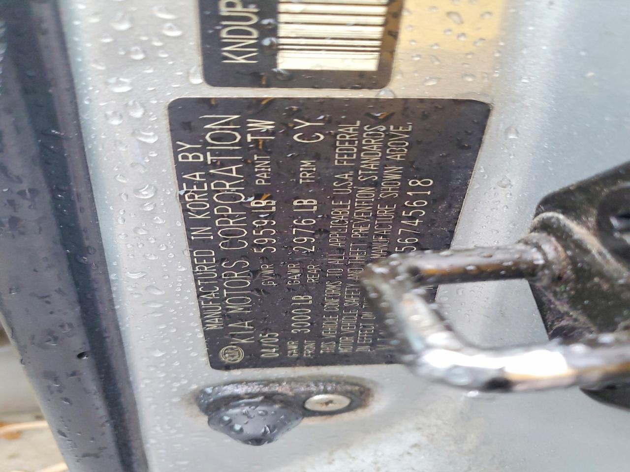 2005 KIA SEDONA LX photo 13