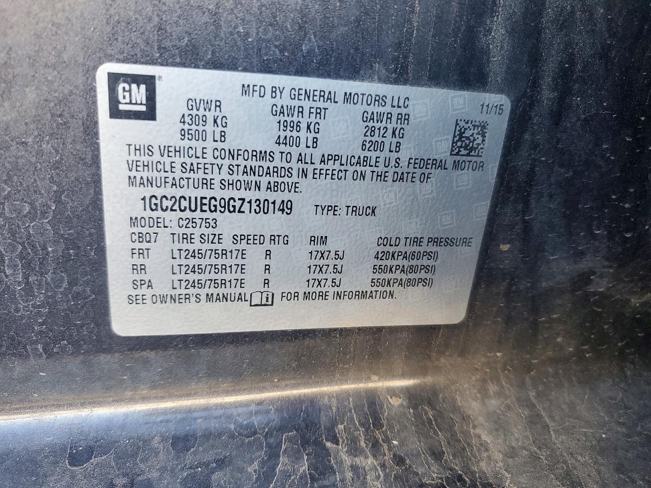2016 CHEVROLET SILVERADO C2500 HEAVY DUTY photo 12