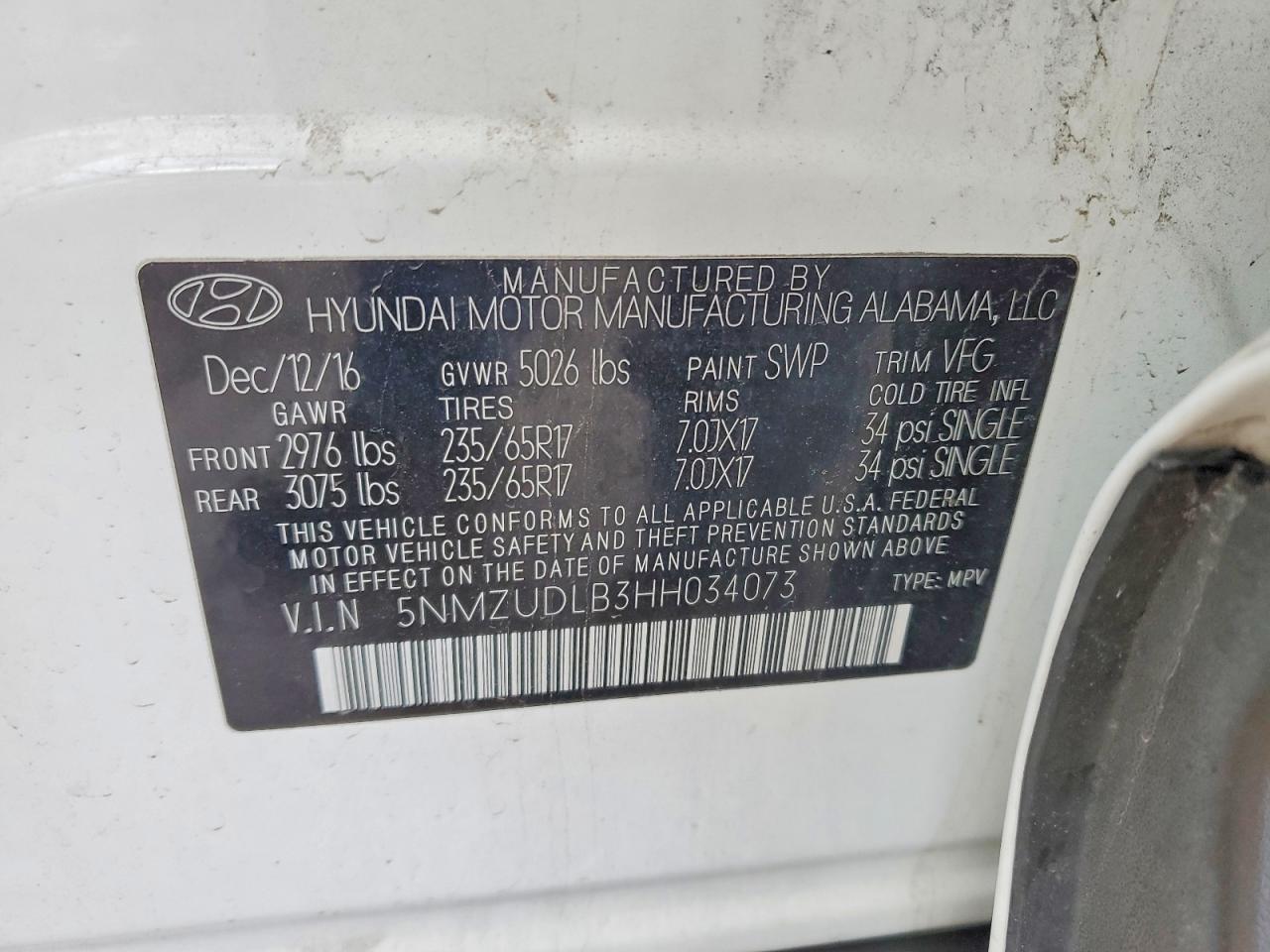 2017 HYUNDAI SANTA FE SPORT photo 12