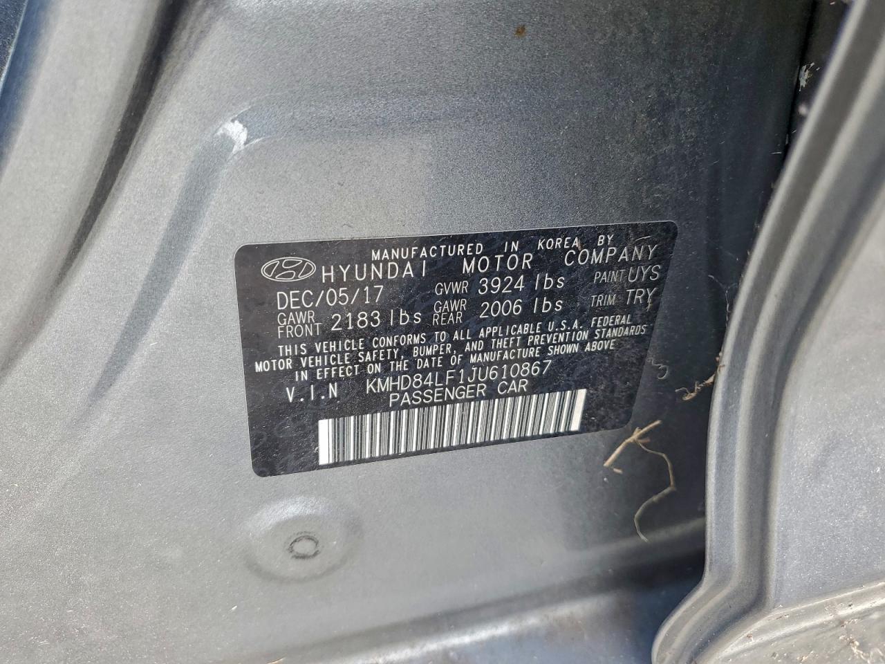 2018 HYUNDAI ELANTRA photo 12