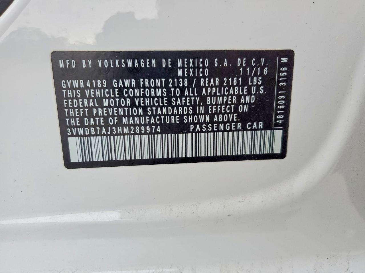 2017 VOLKSWAGEN JETTA SE photo 34