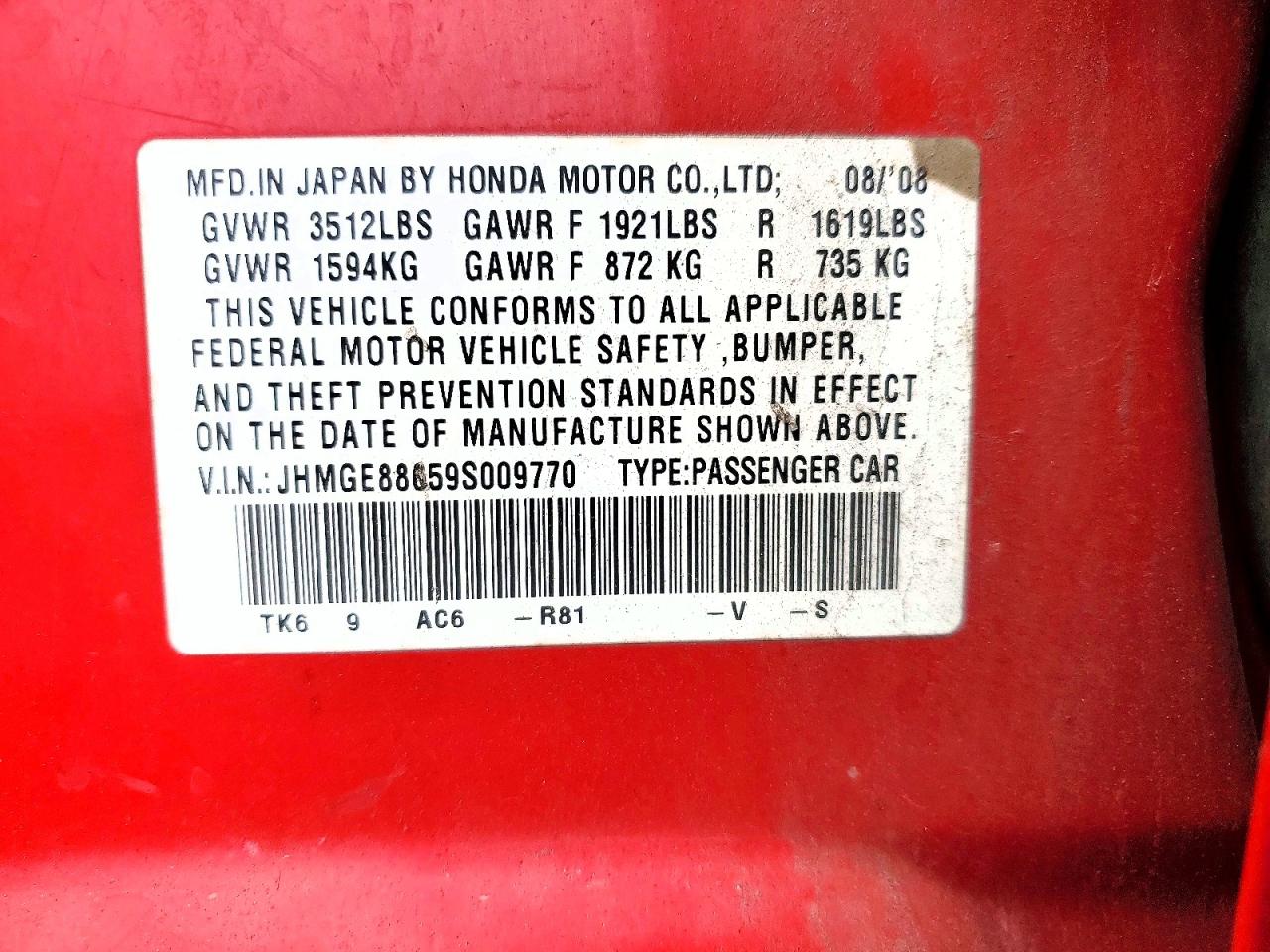 2009 HONDA FIT SPORT photo 12