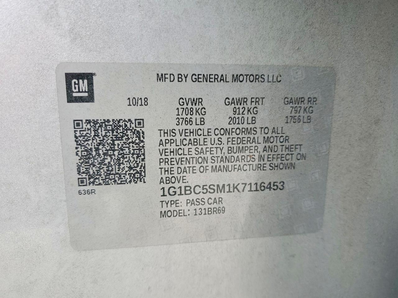 2019 CHEVROLET CRUZE LS photo 13