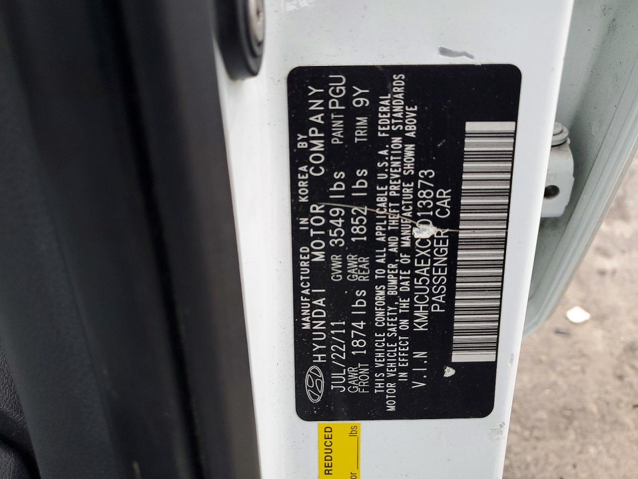 2012 HYUNDAI ACCENT GLS photo 13