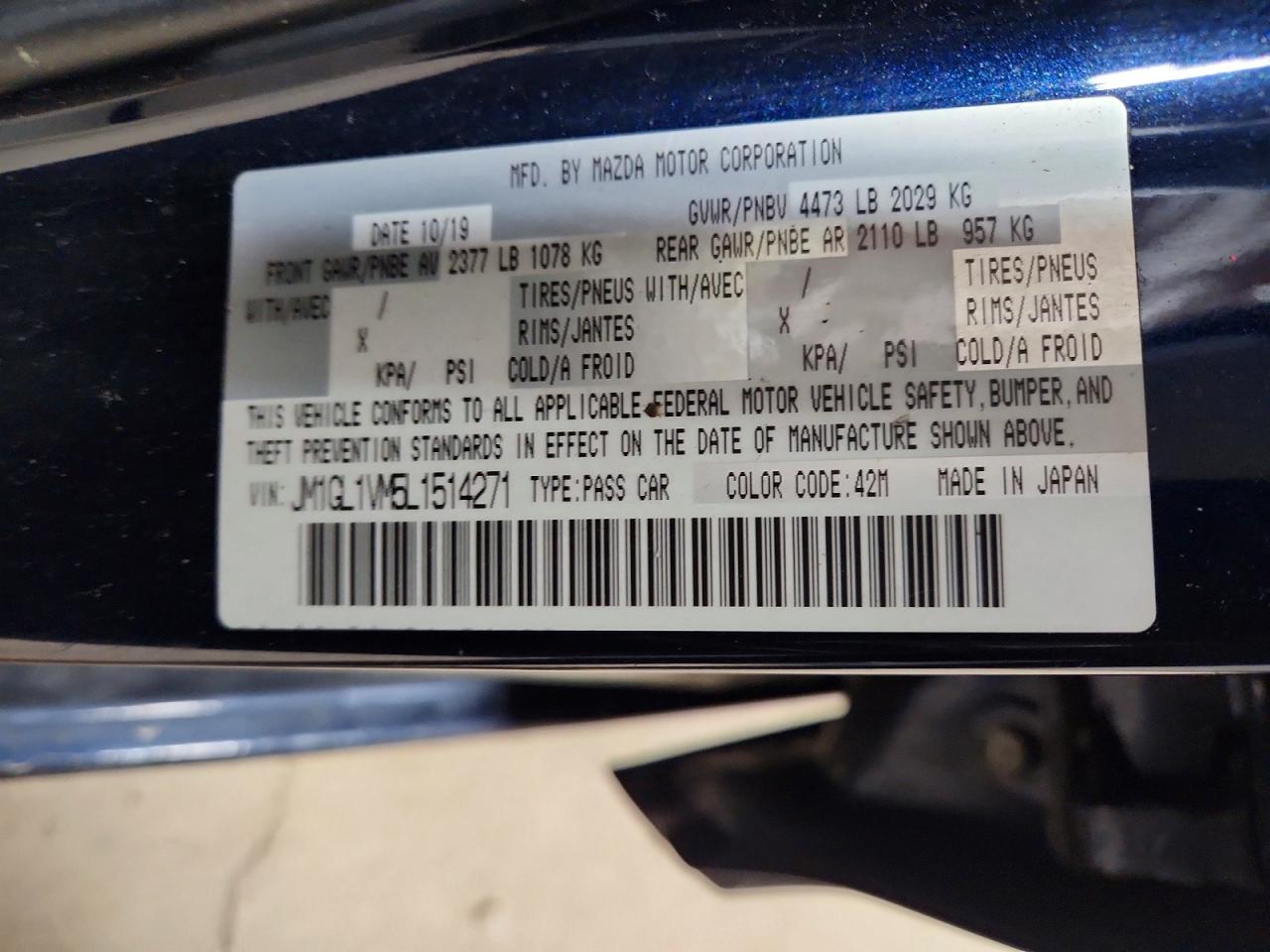 2020 MAZDA 6 TOURING photo 12