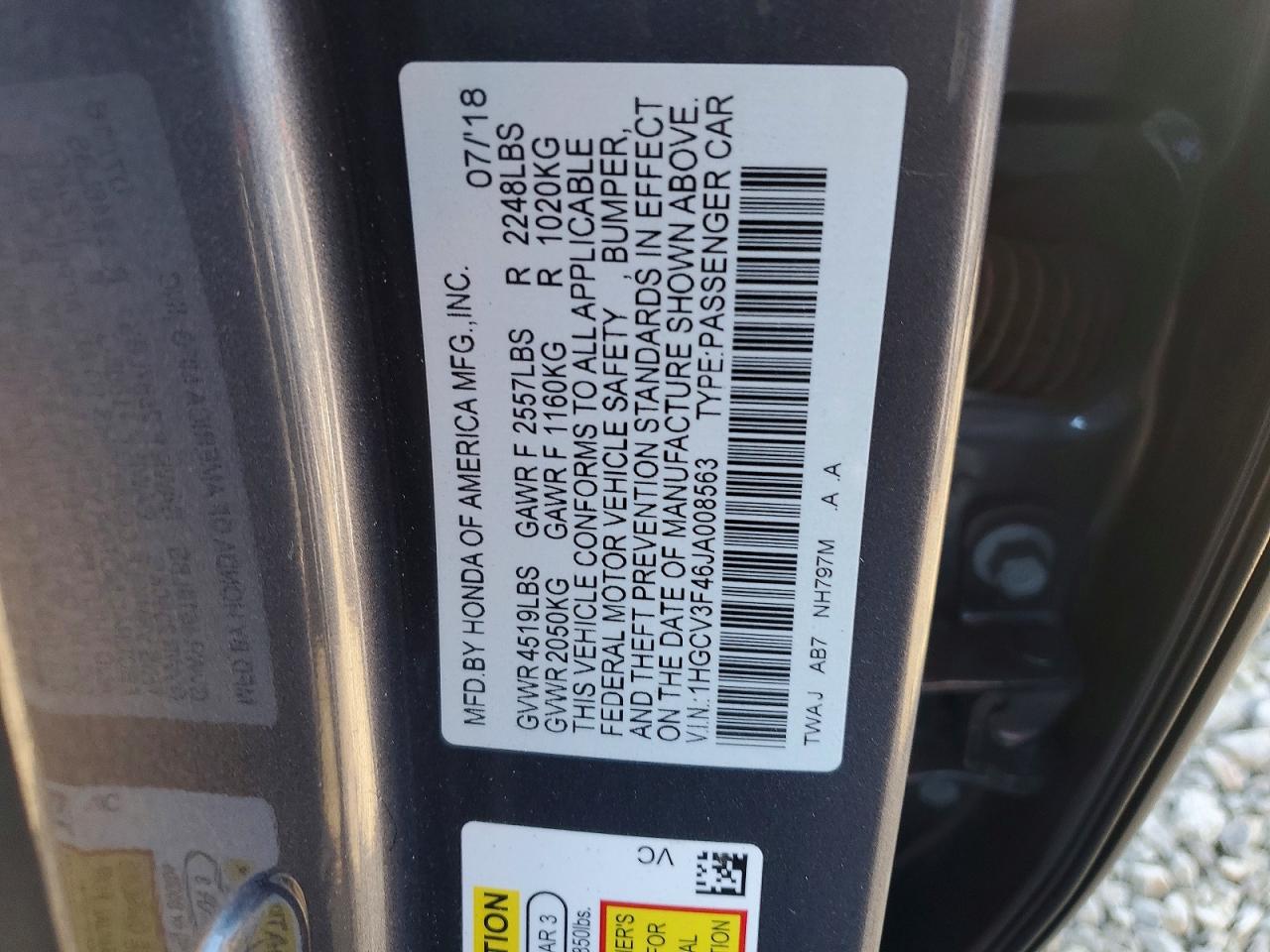 2018 HONDA ACCORD HYBRID EX photo 23