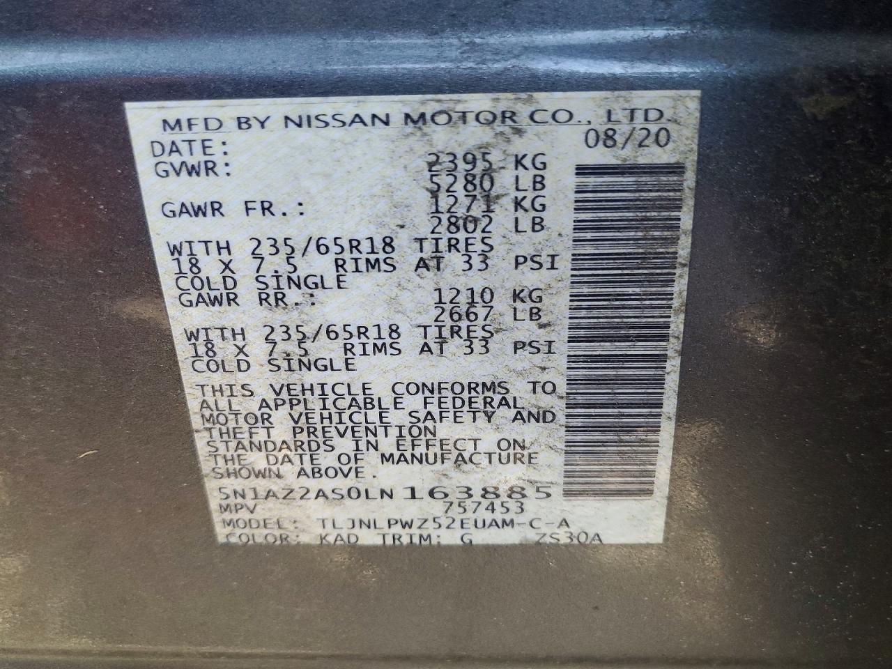 2020 NISSAN MURANO S photo 27