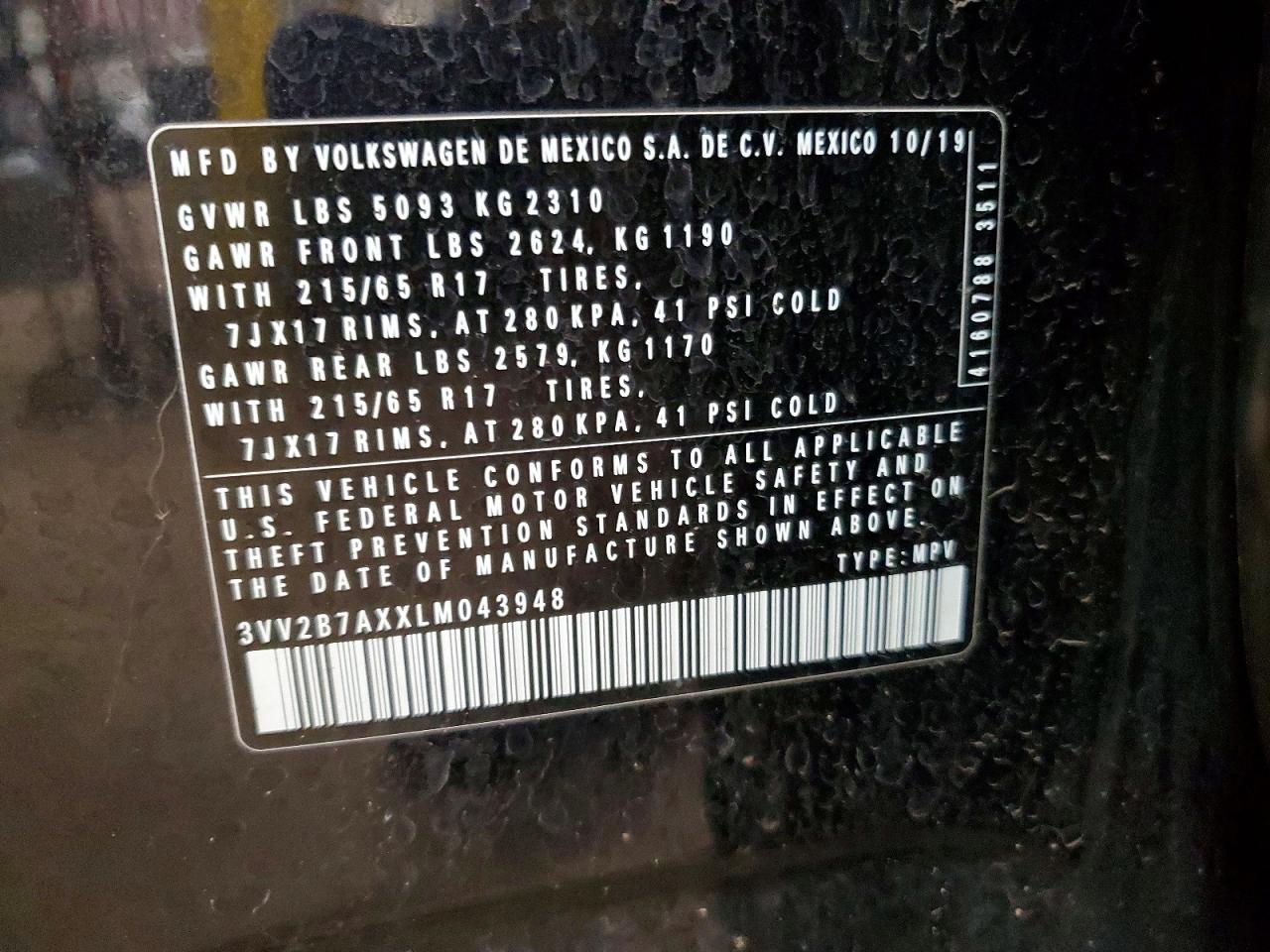 2020 VOLKSWAGEN TIGUAN SE photo 13