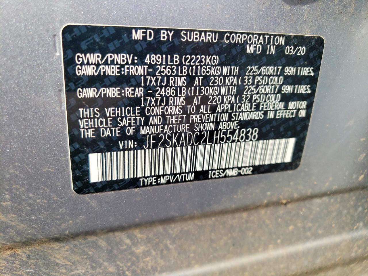 2020 SUBARU FORESTER photo 13