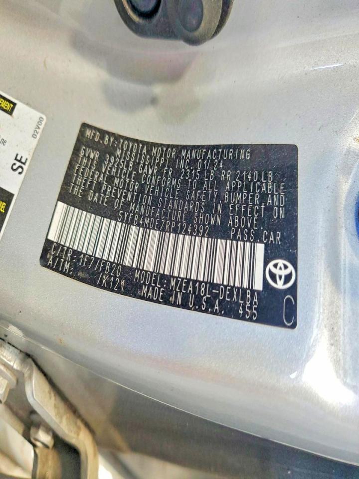 2024 TOYOTA COROLLA LE photo 12