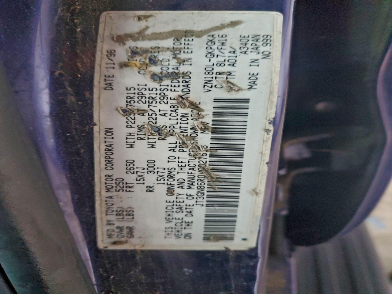 1997 TOYOTA 4RUNNER SR5 photo 13