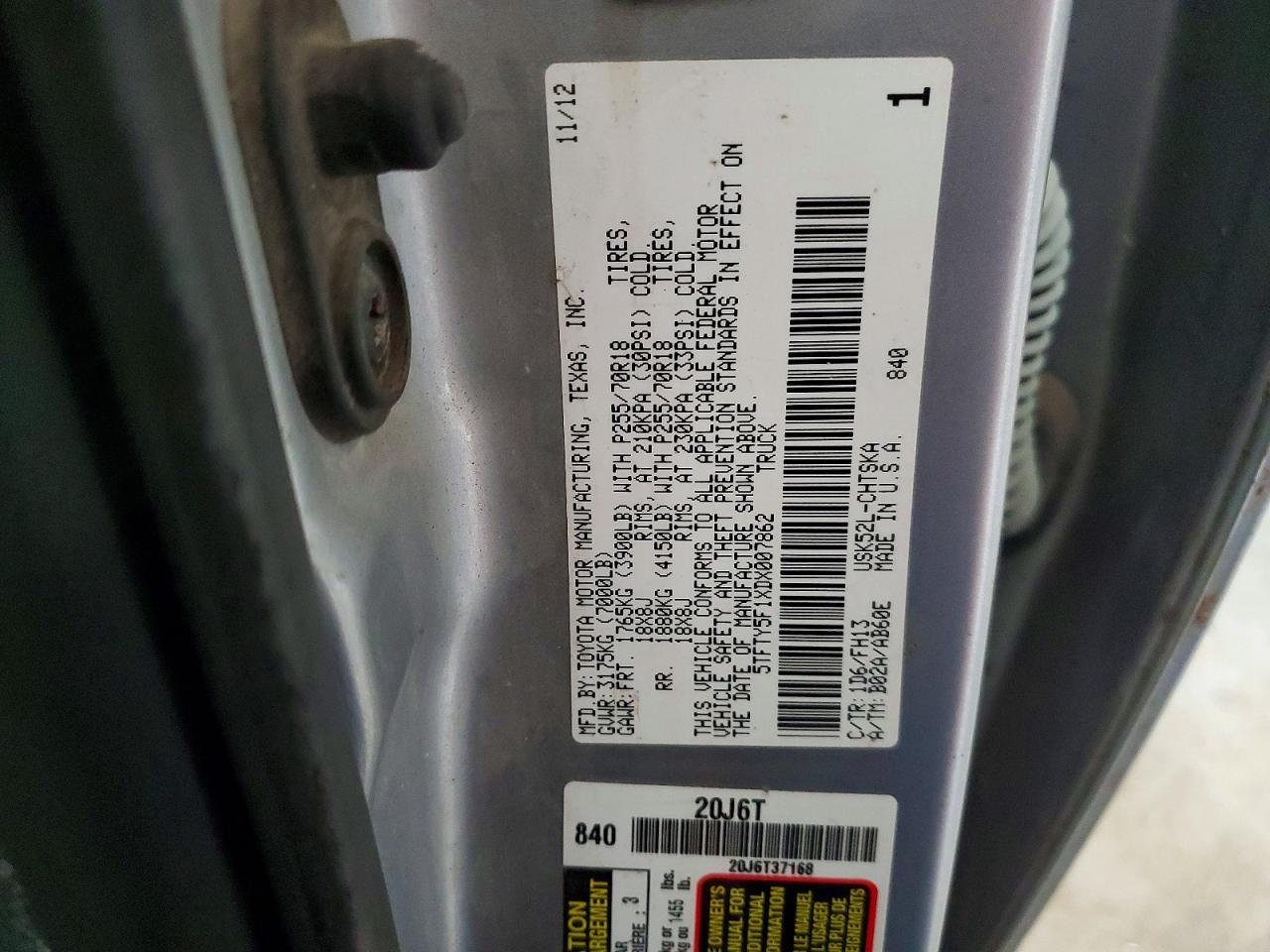 2013 TOYOTA TUNDRA DOUBLE CAB SR5 photo 12