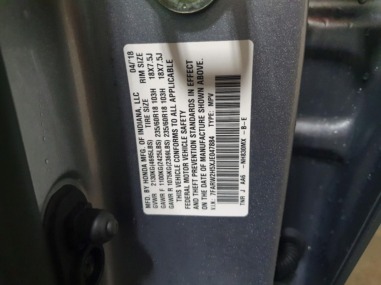2018 HONDA CR-V EX photo 13