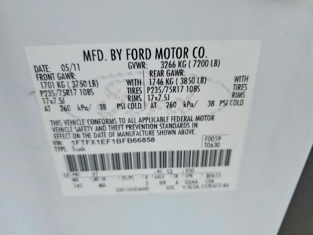 2011 FORD F150 SUPER CAB photo 12