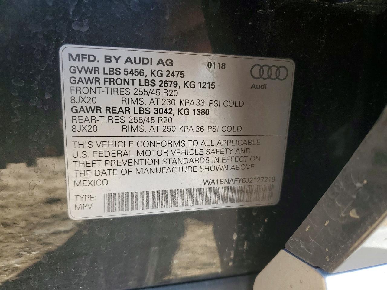 2018 AUDI Q5 PREMIUM PLUS photo 12