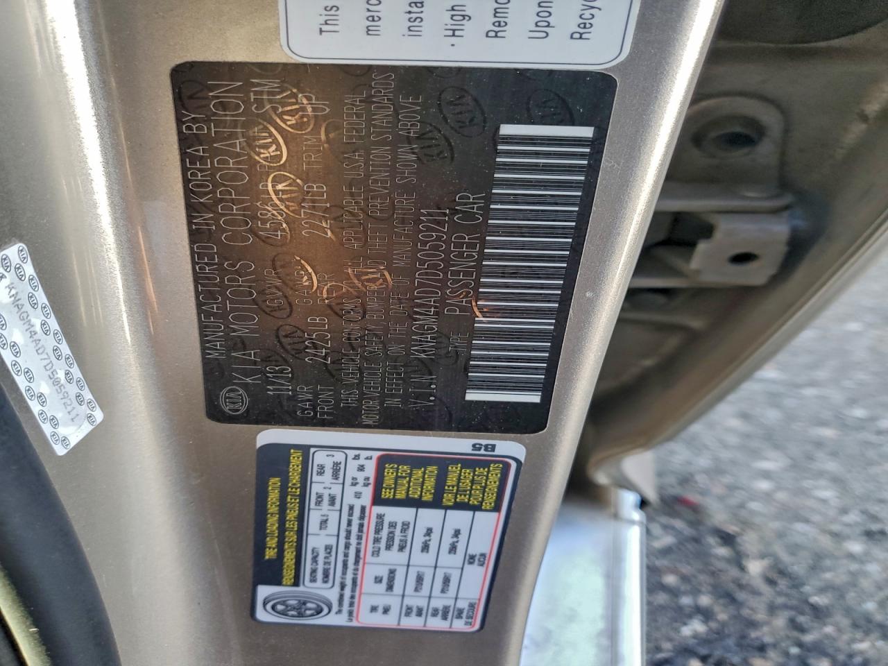 2013 KIA OPTIMA HYBRID photo 12