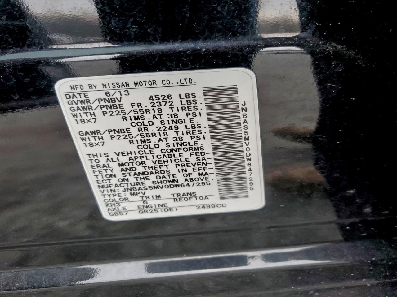 2013 NISSAN ROGUE S photo 13